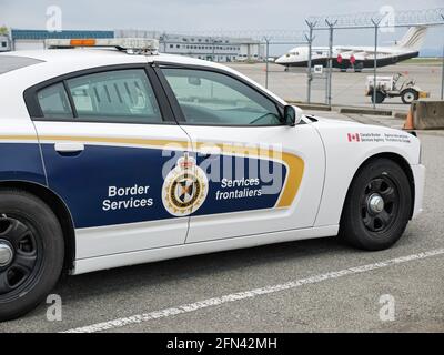 Richmond, Colombie-Britannique, Canada. 8 mai 2021. Un véhicule de l'Agence des services frontaliers du Canada à l'aérogare sud de l'aéroport international de Vancouver. Crédit : Bayne Stanley/ZUMA Wire/Alay Live News Banque D'Images