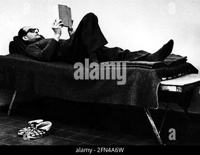 Eichmann, Adolf, 19.3.1906 - 1.6.1962, officier SS autrichien, Pendant son procès en Israël 2.4.1961 - 15.12.1961, À USAGE ÉDITORIAL EXCLUSIF Banque D'Images