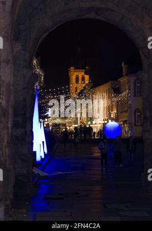 Noël illuminations Trier marché de Noël Banque D'Images