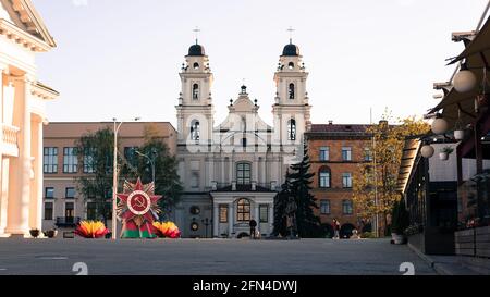 Cathédrale du Saint-Nom de la Vierge Marie, Minsk, Bélarus, Europe Banque D'Images