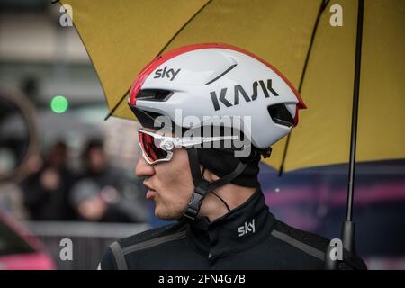 28/04/2019. Liège–Bastogne–Liège. Pilote du SKY de l'équipe Michał Kwiatkowski. Banque D'Images