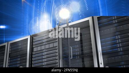 Composition des serveurs informatiques sur l'analyse des portées Banque D'Images