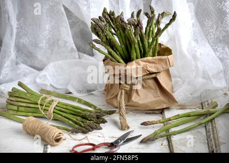 Asperge verte photo Janerik Henriksson / TT code 10010 Banque D'Images