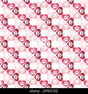 Motif Paw imprimé sans couture. Illustration de Vecteur