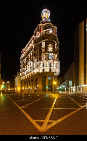 Bâtiment 'Banco de Valencia', dans la ville historique de Valence (Espagne). Concept de voyage Banque D'Images