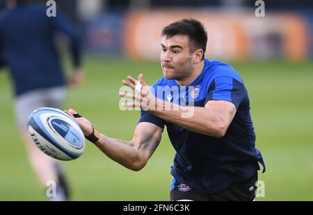 Terrain de jeux, Bath, Somerset, Royaume-Uni. 14 mai 2021. French Premiership Rugby, Bath versus sale Sharks; will Muir of Bath se réchauffe crédit: Action plus Sports/Alay Live News Banque D'Images