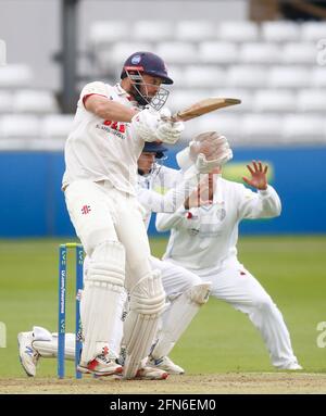 Chelmsford, Royaume-Uni. 14 mai 2021. CHELMSFORD ANGLETERRE - MAI 14: Nick Browne d'Essex pendant LV Insurance County Championship Group 1 deuxième jour de quatre entre Essex CCC et Derbyshire CCC au terrain du comté de Cloudfm le 14 mai 2021 à Chelmsford, Angleterre crédit: Action Foto Sport/Alay Live News Banque D'Images