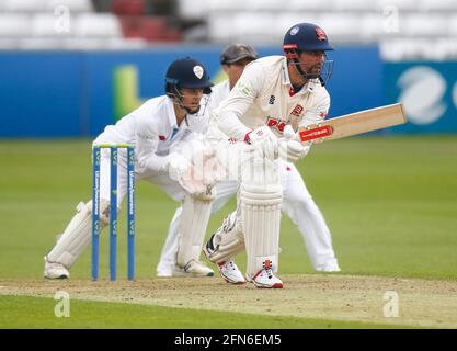 Chelmsford, Royaume-Uni. 14 mai 2021. CHELMSFORD ANGLETERRE - MAI 14: Sir Alistair Cook d'Essex pendant le LV Insurance County Championship Group 1 deuxième jour de quatre entre le CCC d'Essex et le CCC de Derbyshire au terrain du comté de Cloudfm le 14 mai 2021 à Chelmsford, Angleterre crédit: Action Foto Sport/Alamy Live News Banque D'Images