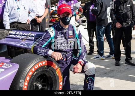Indianapolis, Indiana, États-Unis. 14 mai 2021. ROMAIN GROSJEAN (51 ans) de Genève, Suisse remporte le pôle pour le Grand Prix GMR au circuit automobile d'Indianapolis à Indianapolis, Indiana. Credit: Eddie Hurskin Grindstone Media/ASP/ZUMA Wire/Alay Live News Banque D'Images