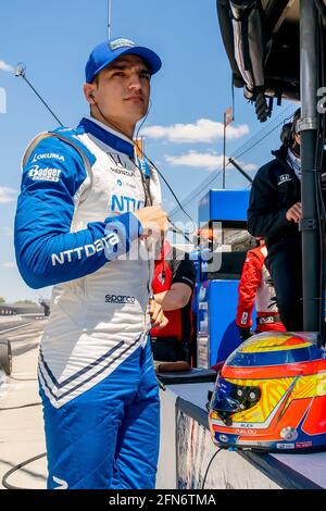 Indianapolis, Indiana, États-Unis. 14 mai 2021. ALEX PALOU (10) de Barcelone, Espagne, se prépare à s'entraîner au Grand Prix GMR au circuit automobile d'Indianapolis à Indianapolis, Indiana. Credit: Walter G Arce SR Grindstone Medi/ASP/ZUMA Wire/Alay Live News Banque D'Images