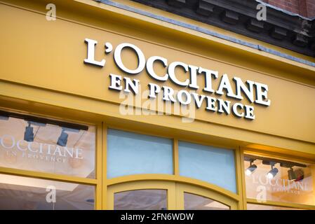 Panneau de l'Occitane en Provence logo Shop Banque D'Images