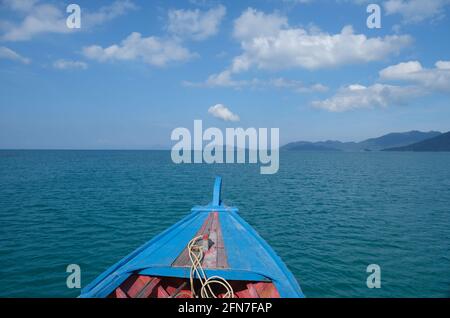 Indonésie Iles Anambas - excursion en bateau sur l'île de Telaga Banque D'Images