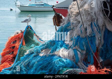 Petit port en Bretagne France Banque D'Images