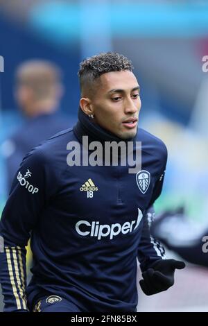 BURNLEY, ROYAUME-UNI. 15 MAI Raphinha de Leeds United avant le match de la Premier League entre Burnley et Leeds United à Turf Moor, Burnley, le samedi 15 mai 2021. (Credit: Pat Scaasi | MI News) Credit: MI News & Sport /Alay Live News Banque D'Images