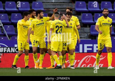 VALLADOLID, ESPAGNE - MAI 13 : Gerard Moreno de Villareal. Alfonso Pedraza de Villareal. Moi Gomez de Villareal. Alfonso Pedraza de Villareal. Pendant Banque D'Images