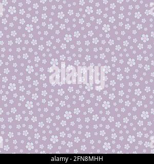 Répétition uniforme. Fleurs sauvages florales forgetmenot. Rose et blanc Illustration de Vecteur