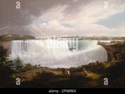 The Great Horseshoe Fall, Niagara, 1820. Banque D'Images