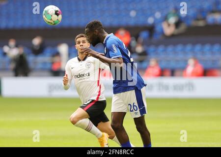 Gelsenkirchen, Allemagne. 15 mai 2021. Firo: 15.05.2021, Fuvuball, 1er Bundesliga, saison 2020/2021, FC Schalke 04 - Eintracht Frankfurt duels, Salif Sane | usage dans le monde crédit: dpa/Alay Live News Banque D'Images