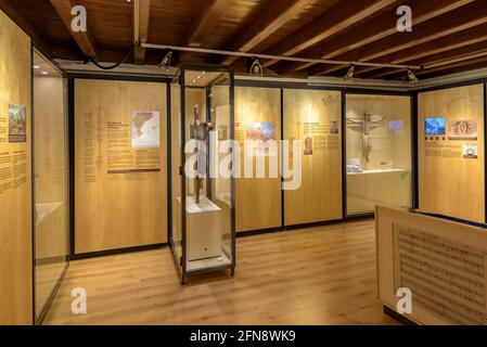 Intérieur du musée, Musèu dera Val d'Aran, à Vielha (Vallée de l'Aran, Catalogne, Espagne) ESP: Interior del Musèu dera Val d'Aran, en Vielha (España) Banque D'Images