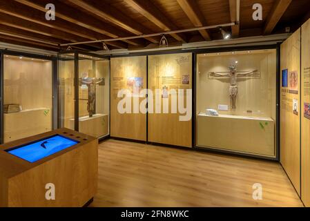 Intérieur du musée, Musèu dera Val d'Aran, à Vielha (Vallée de l'Aran, Catalogne, Espagne) ESP: Interior del Musèu dera Val d'Aran, en Vielha (España) Banque D'Images