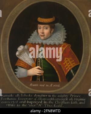 Pocahontas, après 1616. Banque D'Images