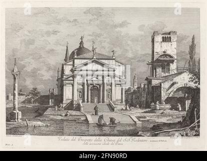 Veduta del Prospetto della Chiesa del SS. Redentore, 1742. Banque D'Images