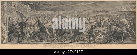 Les Canterbury Pilgrims, 1810. Banque D'Images