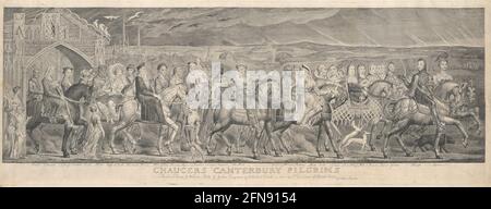 Les Canterbury Pilgrims, 1810. Banque D'Images