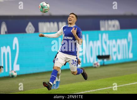 Gelsenkirchen, Allemagne. 15 mai 2021. Firo: 15.05.2021, Fuvuball, 1er Bundesliga, saison 2020/2021, FC Schalke 04 - Eintracht Frankfurt single action, Blendi Idrizi | usage Worldwide Credit: dpa/Alay Live News Banque D'Images