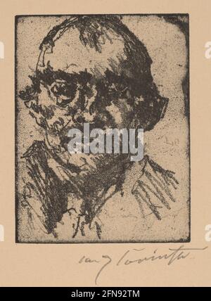 Selbstbildnis (autoportrait), 1920-1921. Banque D'Images