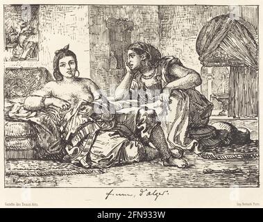 Femmes d'Alger, 1833. Banque D'Images