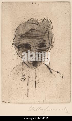 Visage sombre, autoportrait (Dunkles Gesicht, Selbstportr&#xe4;t), 1922. Banque D'Images