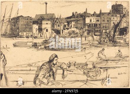 Lion Noir Wharf, 1859. Banque D'Images