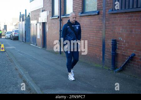 Dens Park, Dundee, Royaume-Uni. 15 mai 2021. Scottish Championship football, Premiership Playoff, Dundee FC versus Raith Rovers ; Charlie Adam de Dundee arrive à Dens Park avant le match crédit : action plus Sports/Alay Live News Banque D'Images