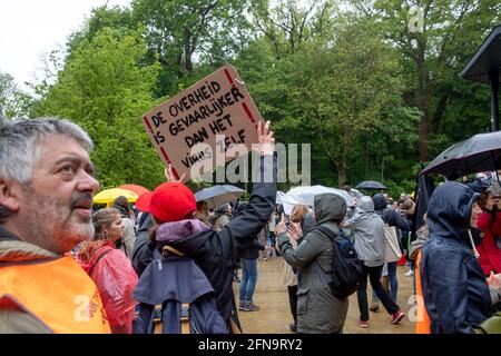 Les gens se réunissent pour la deuxième édition de la 'démonstration mondiale pour la liberté - Belgique' au Bois de la Cambre - Ter Kamerenbos, à Bruxelles, S Banque D'Images