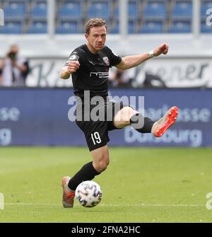 Ville de Duisburg, Allemagne. 15 mai 2021. Firo: 15.05.2021, Fuvuball, 3e Bundesliga, saison 2020/2021, MSV Duisburg - FC Ingolstadt 1: 5 FCI Marcel Gaus, action individuelle, | usage dans le monde crédit: dpa/Alay Live News Banque D'Images