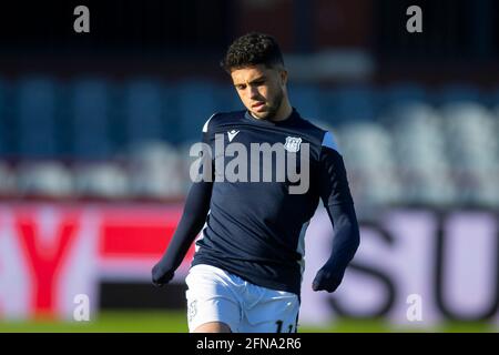 Dens Park, Dundee, Royaume-Uni. 15 mai 2021. Scottish Championship football, Premiership Playoff, Dundee FC versus Raith Rovers ; Declan McDaid de Dundee pendant l'échauffement avant le match crédit: Action plus Sports/Alay Live News Banque D'Images