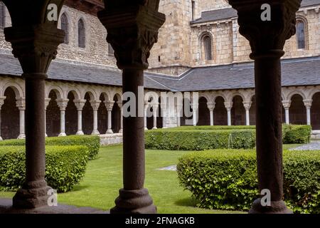 Coister de Sant Miquel, cloîtres de la cathédrale romane de Santa Maria, la Seu d'Urgell, Lleida, Catalogne, Espagne Banque D'Images