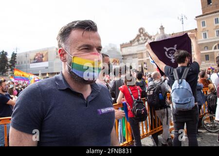 Rome, Italie. 15 mai 2021. Alessandro Zan (photo de Matteo Nardone/Pacific Press) (photo de Matteo Nardone/Pacific Press) Credit: Pacific Press Media production Corp./Alay Live News Banque D'Images