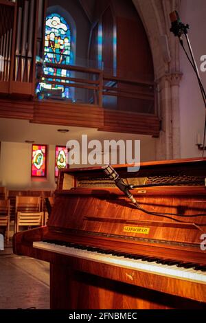 Piano dans l'église Emmanuel de tel Aviv Jaffa Banque D'Images