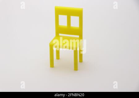 Modèle de chaise imprimé 3D fabriqué à l'aide de la technologie d'impression 3D. Prototype de produit fabriqué à l'aide d'une imprimante 3d Banque D'Images