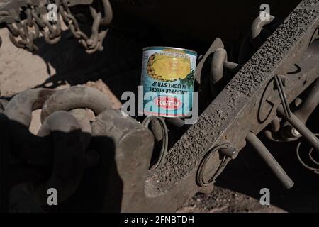 Conseil régional d'Eshkol, Israël. 16 mai 2021. Les forces terrestres des FDI se sont déployées le long de la frontière de la bande de Gaza dans le cadre de l'opération militaire du Guardian of the Walls d'Israël à Gaza. Le conflit militaire, aujourd'hui en ce 7ème jour, a commencé après une salve de roquettes tirées par le groupe terroriste du Hamas de Gaza vers Jérusalem. Crédit : NIR Amon/Alamy Live News Banque D'Images