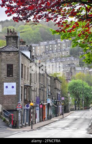 Market Street, Hebden Bridge, Calvaire, West Yorkshire Banque D'Images