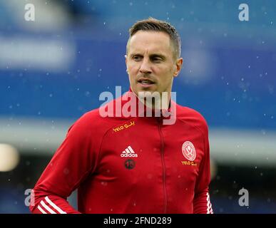 Liverpool, Angleterre, le 16 mai 2021. Phil Jagielka de Sheffield Utd se réchauffe lors du match de la Premier League à Goodison Park, Liverpool. Crédit photo devrait se lire: Andrew Yates / Sportimage crédit: Sportimage / Alay Live News Banque D'Images