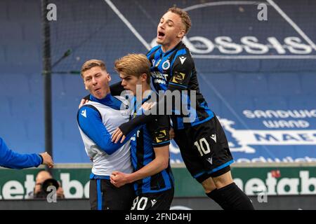 Charles de Ketelaere du Club célèbre après avoir obtenu son score lors d'un match de football entre le Club Brugge KV et le Royal Antwerp FC, dimanche 16 mai 2021 à Brugge, Banque D'Images