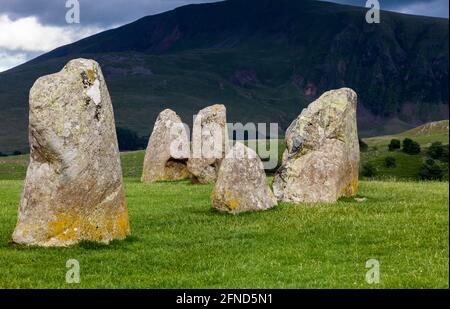 Cercle de pierres Castlerigg. English Lake District. Banque D'Images