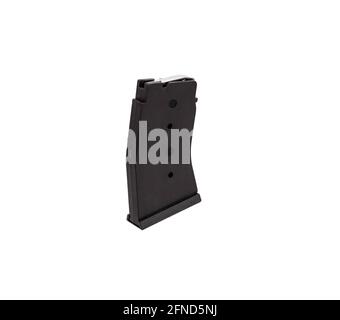 .22wmr magazine de fusil isolé sur fond blanc Banque D'Images