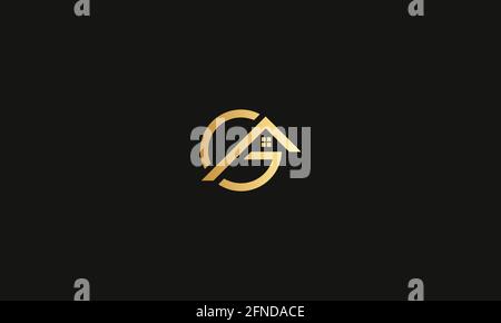 lettres logo ga ou logo ag logo immobilier Illustration de Vecteur
