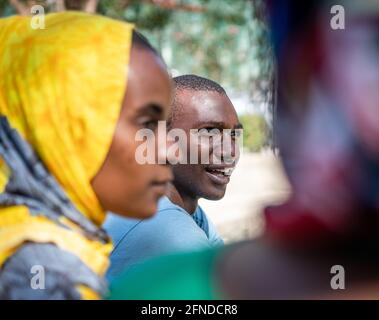 Groupe des jeunes Africains noirs Banque D'Images