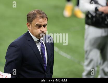 Entraîneur en chef de Cagliari Calcio Leonardo Semplici réagit pendant la série UN match de football 2020/21 entre AC Milan vs Cagliari Calcio au stade Giuseppe Meazza, Milan, Italie le 16 mai 2021 - photo FCI / Fabrizio Carabelli / LM Banque D'Images